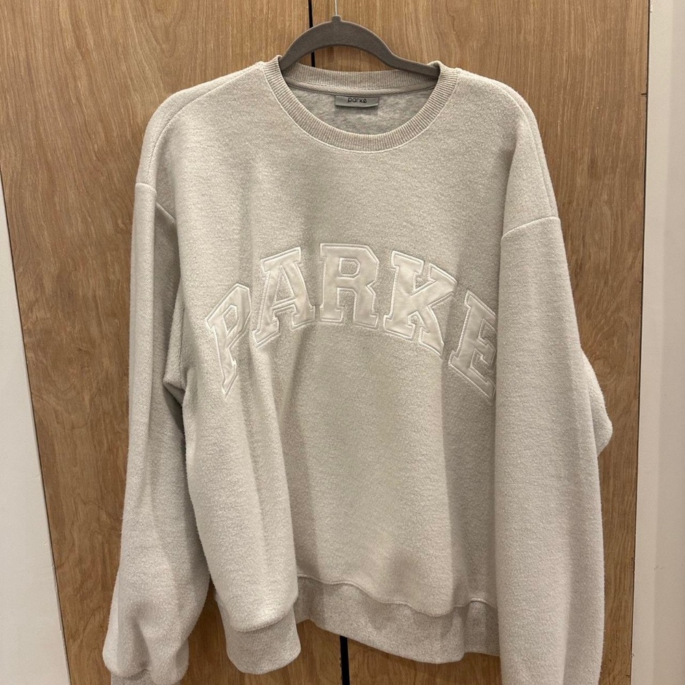 Parke Gray Varsity Inside out Crewneck